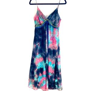 Maria Bonita Size Medium Batik Style Sun Dress